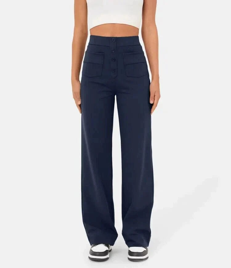 Pantalon décontracté élastique à taille haute Miss Essentielle