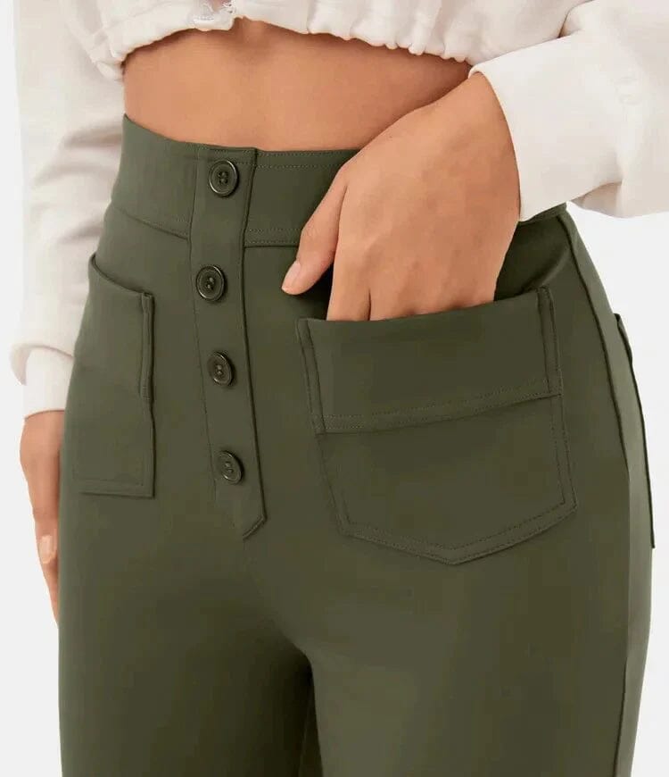 Pantalon décontracté élastique à taille haute Miss Essentielle