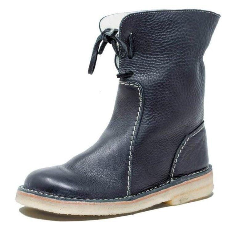 THE KONF™ | BOTTES IMPERMÉABLES EN CUIR POLAIRE AVEC DOUBLURE EN LAINE Essentielle Noir 35