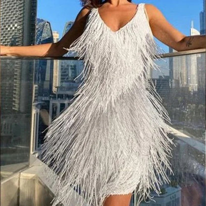 Ayleen | Élégante mini-robe avec franges