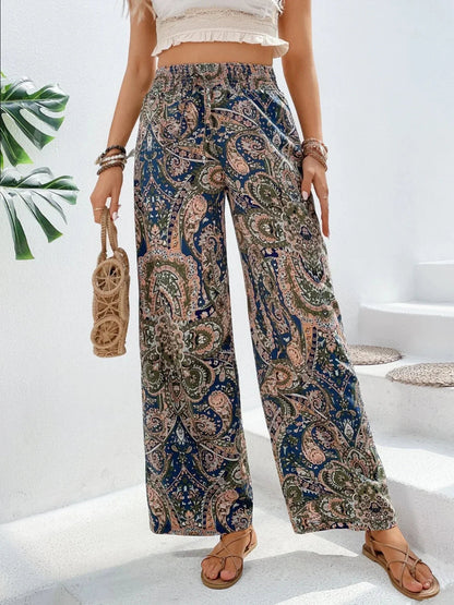 Layah | Pantalon taille haute à imprimé artistique pour femme