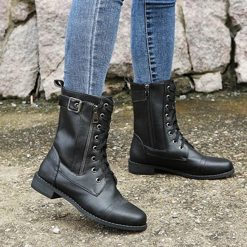Eléandra – Bottes élégantes imperméables à talons bas | Style chic et confortable