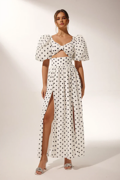 Noel | Ensemble Décontracté Rétro Chic à Pois pour Femmes