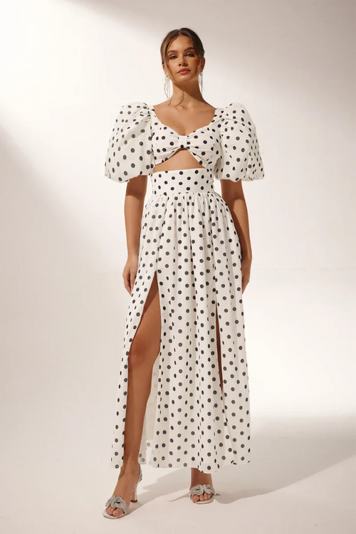 Noel | Ensemble Décontracté Rétro Chic à Pois pour Femmes