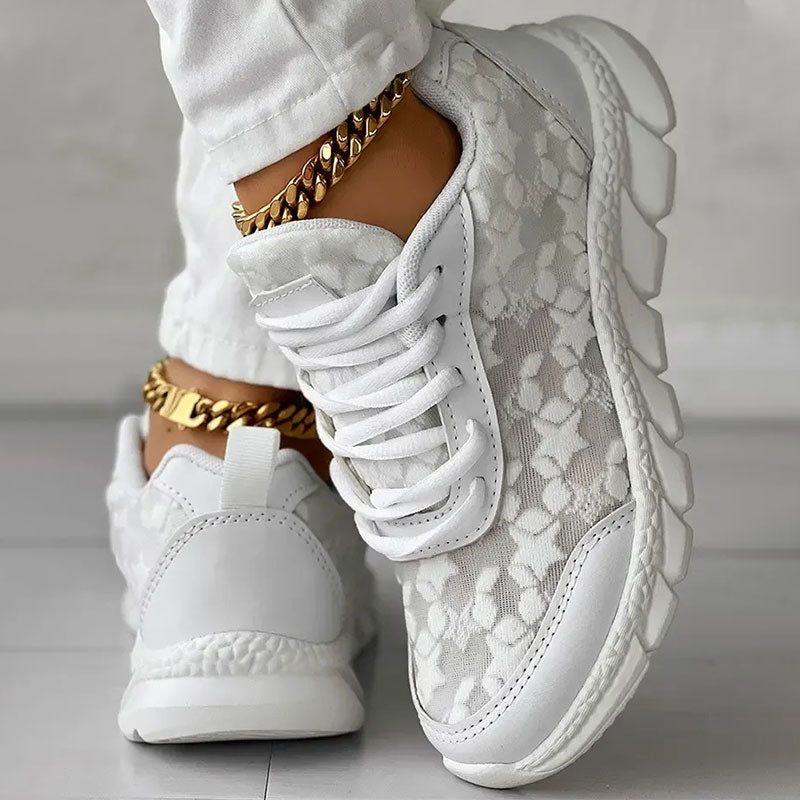 Sneakers respirants avec orteils et lacets ronds