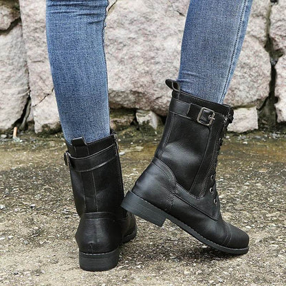 Eléandra – Bottes élégantes imperméables à talons bas | Style chic et confortable