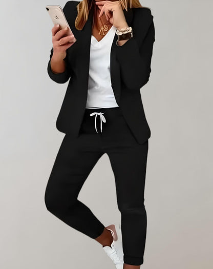 Katrina | Costume à Carreaux Moderne au Style de Bureau Polyvalent pour Femmes