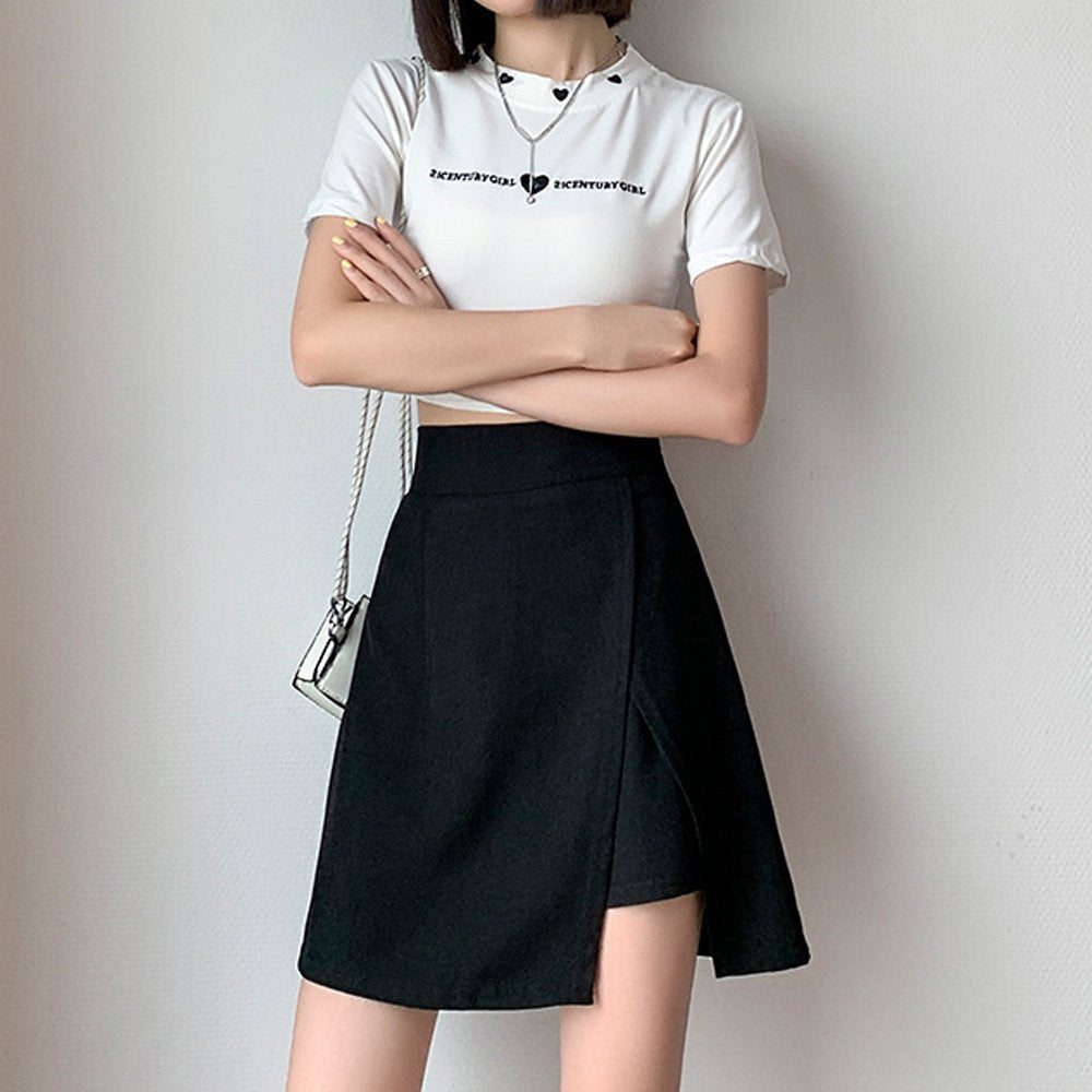 Ananya | Jupe Mini Portefeuille Asymétrique Moderne pour Femme
