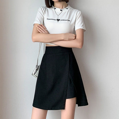 Ananya | Jupe Mini Portefeuille Asymétrique Moderne pour Femme