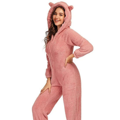 Combi Pyjama Fleece à Capuche