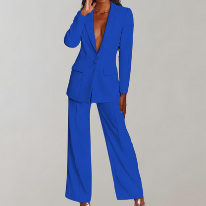 Evalina | Ensemble élégant de blazer et pantalon pour femmes