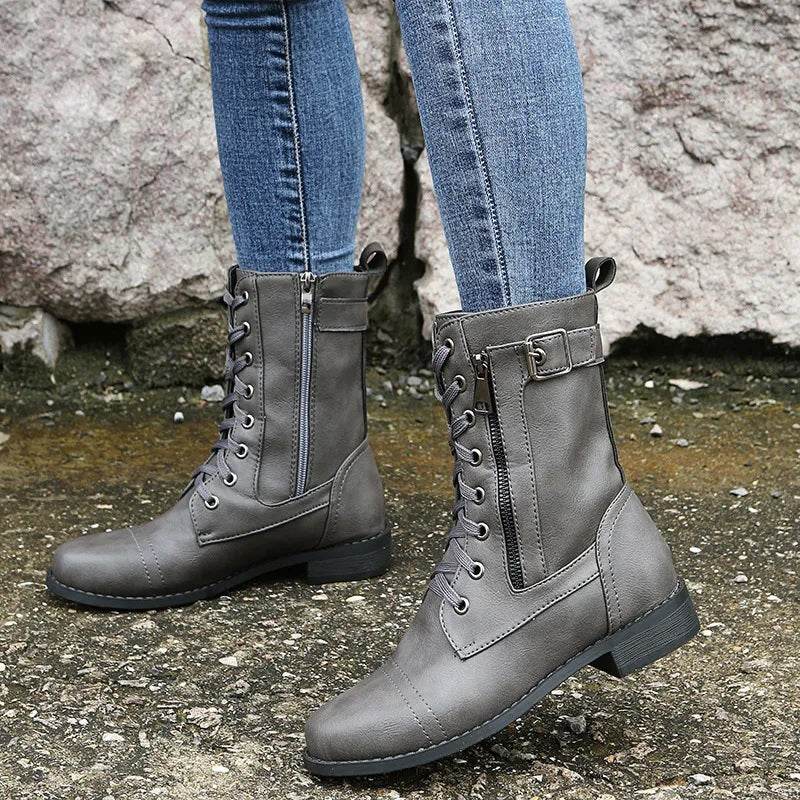 Eléandra – Bottes élégantes imperméables à talons bas | Style chic et confortable