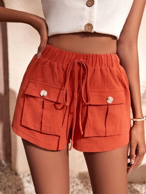 Maylin | Short Cargo Décontracté à Taille Élastique pour Femme