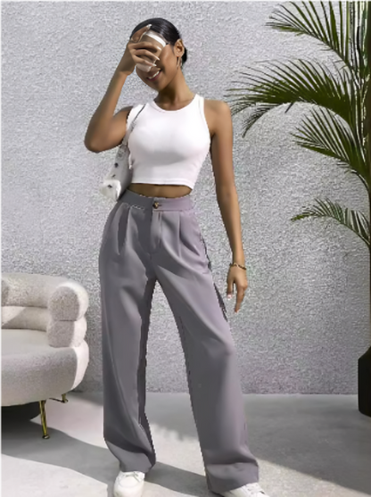 Cattleya | Pantalon à Jambe Large avec Silhouette Fluide pour Femme