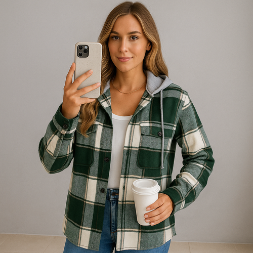 Eléandra - Veste à carreaux pour femmes