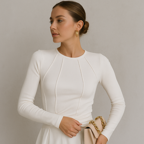 Eléandra - Haut cintré à manches longues