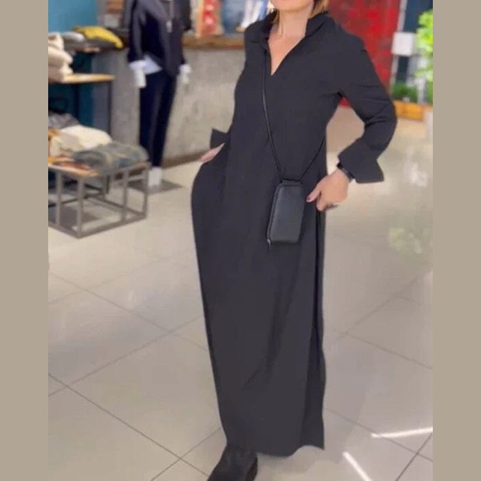 Amélie - Robe Longue en Coton Premium Essentielle 