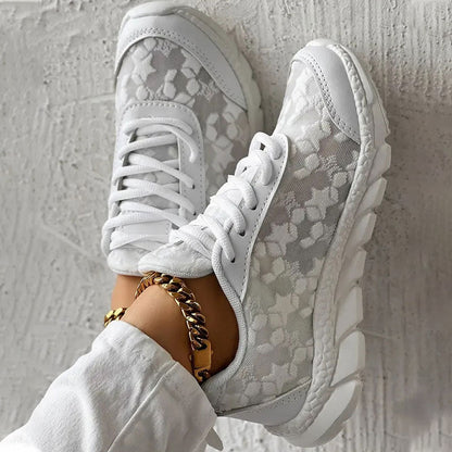 Sneakers respirants avec orteils et lacets ronds