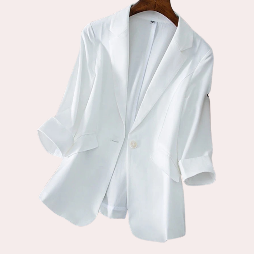 Clarke | Blazer Chic à Manches avec Mélange de Coton pour Femmes