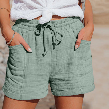 Lexi | Short d'Été Taille Haute en Coton Doux pour Femme