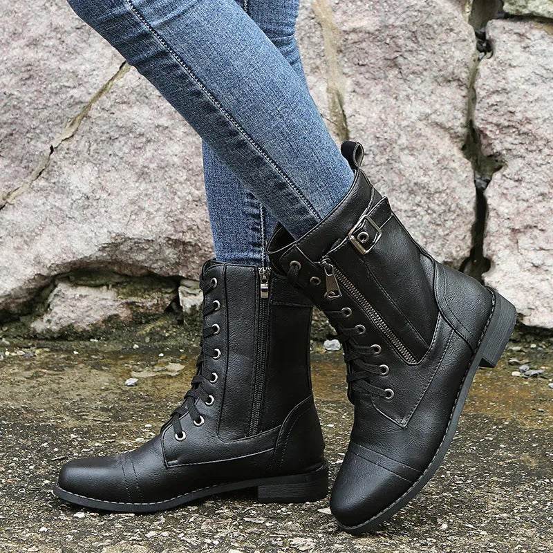 Eléandra – Bottes élégantes imperméables à talons bas | Style chic et confortable