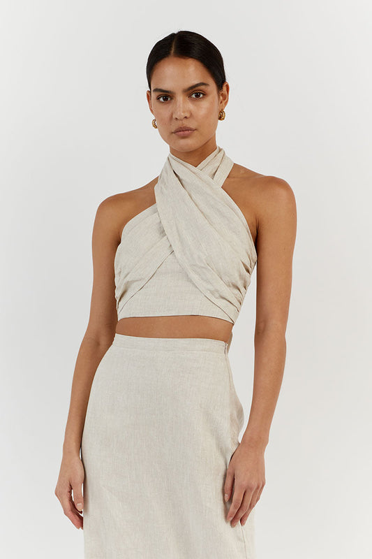 Cleo | Haut en coton avec dos croisé stylé pour femme