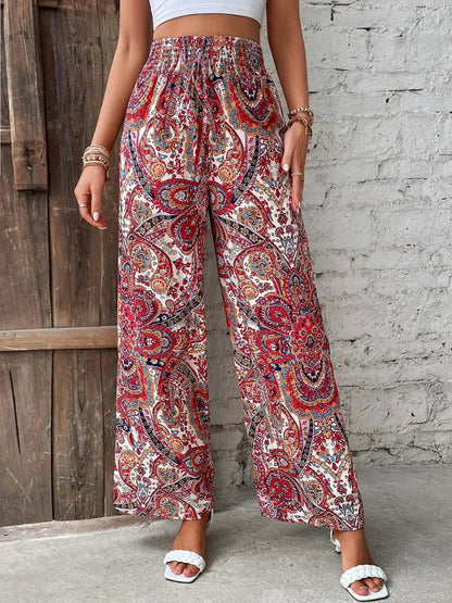 Layah | Pantalon taille haute à imprimé artistique pour femme