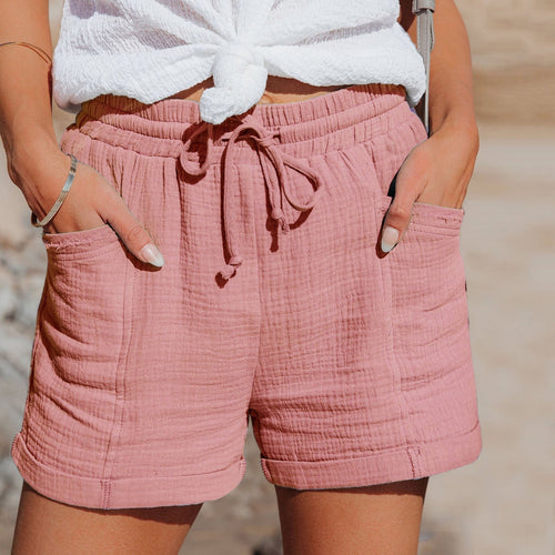 Lexi | Short d'Été Taille Haute en Coton Doux pour Femme