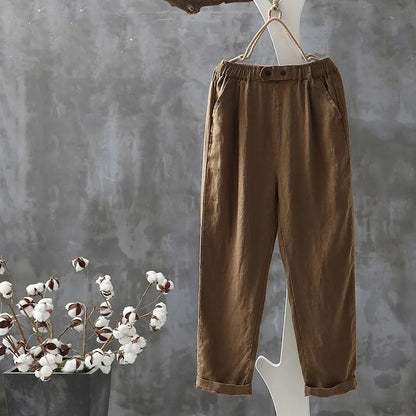 Betania | Pantalon Classique en Lin avec Confort Quotidien pour Femme