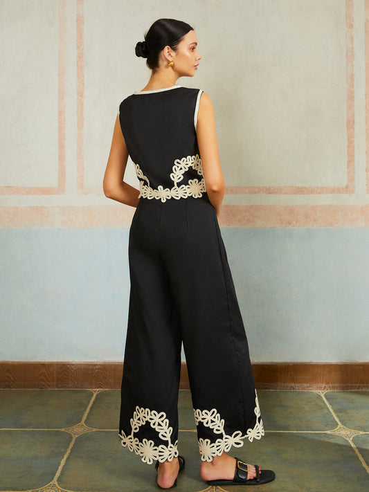 Davina | Ensemble Co-ord Élégant Brodé pour Femme