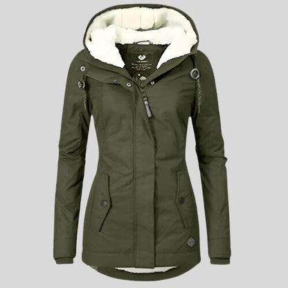Isabelle - Manteau épais en mélange de laine Women > Jackets > Winterjackets Essentielle Vert militaire S 