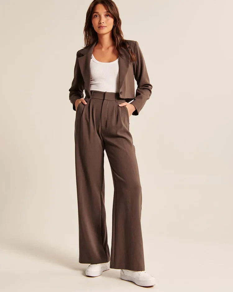Le Pantalon léger - Elegansie FEMININO Essentielle Brun XS 