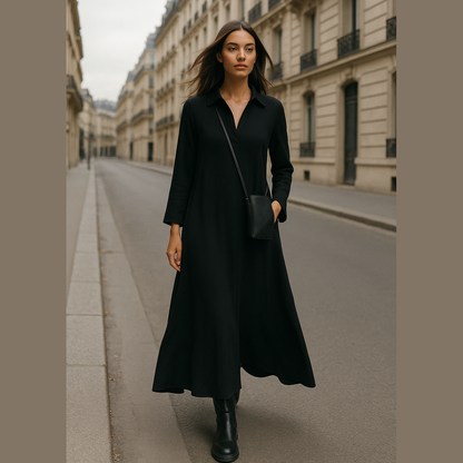 Eléandra - Robe Longue en Coton Premium