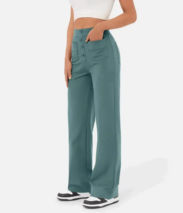 Pantalon décontracté élastique à taille haute Miss Essentielle 