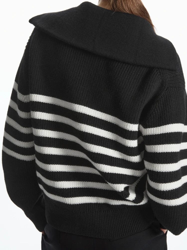 THE KONF™ | Pull tricoté féminin avec fermeture éclair FEMININO Essentielle 